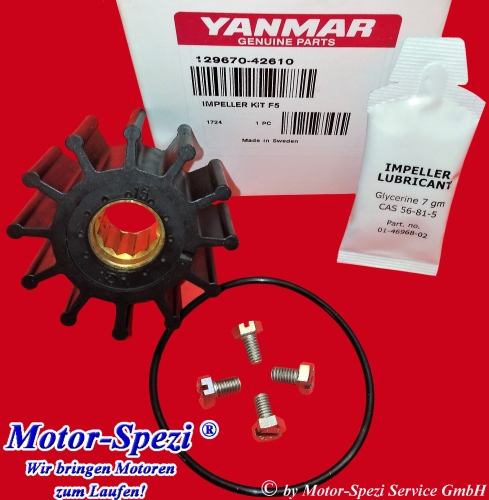 Yanmar Impeller für 3JH und 4JH, original 129670-42610, 129670-42531